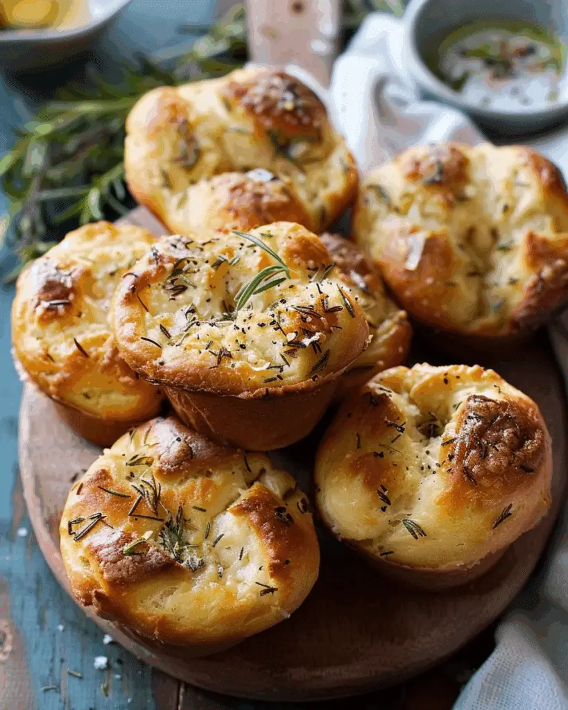 Rosemary Garlic Focaccia Muffins