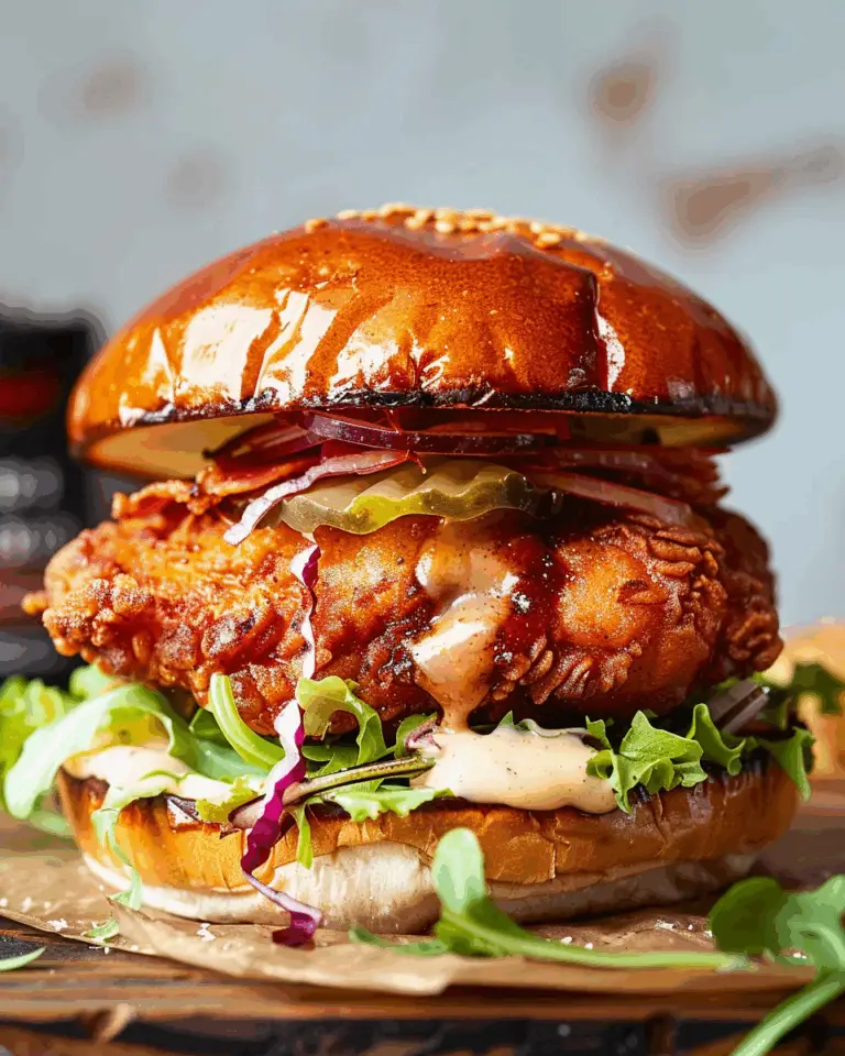 Sticky Crispy Chicken Burger