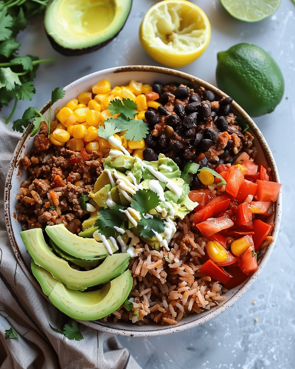 Taco Rice Bowl - Cooking With Blog