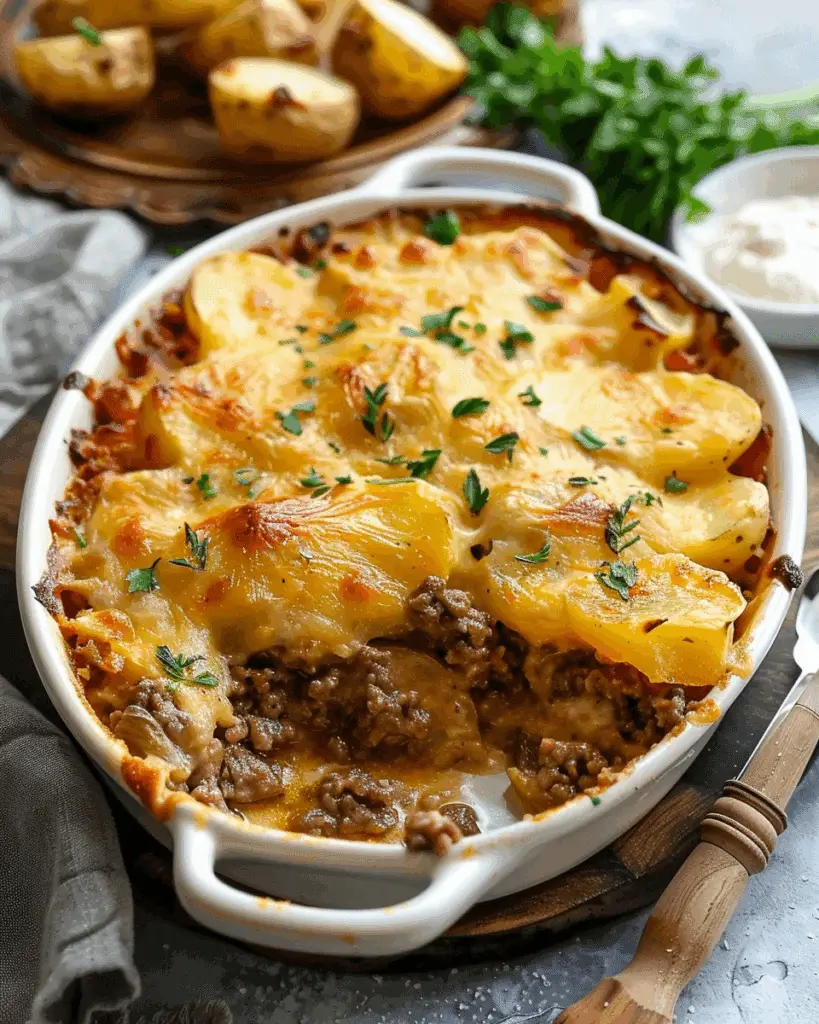 5-Ingredient Hamburger And Potato Casserole