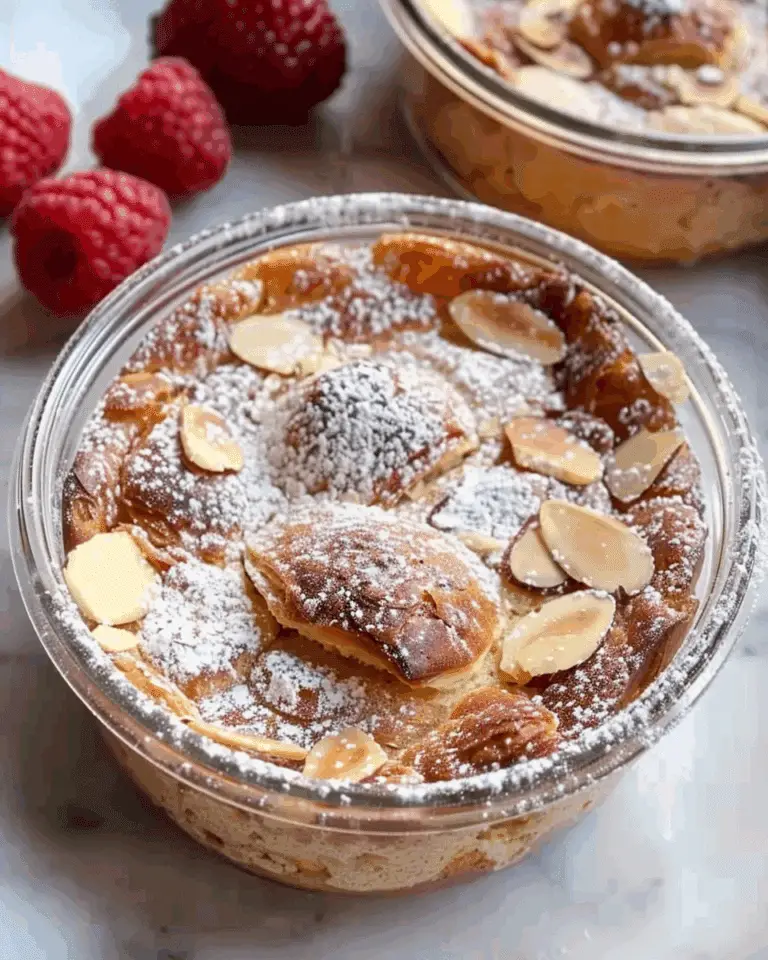 Almond Croissant Baked Protein Pancake Bowls