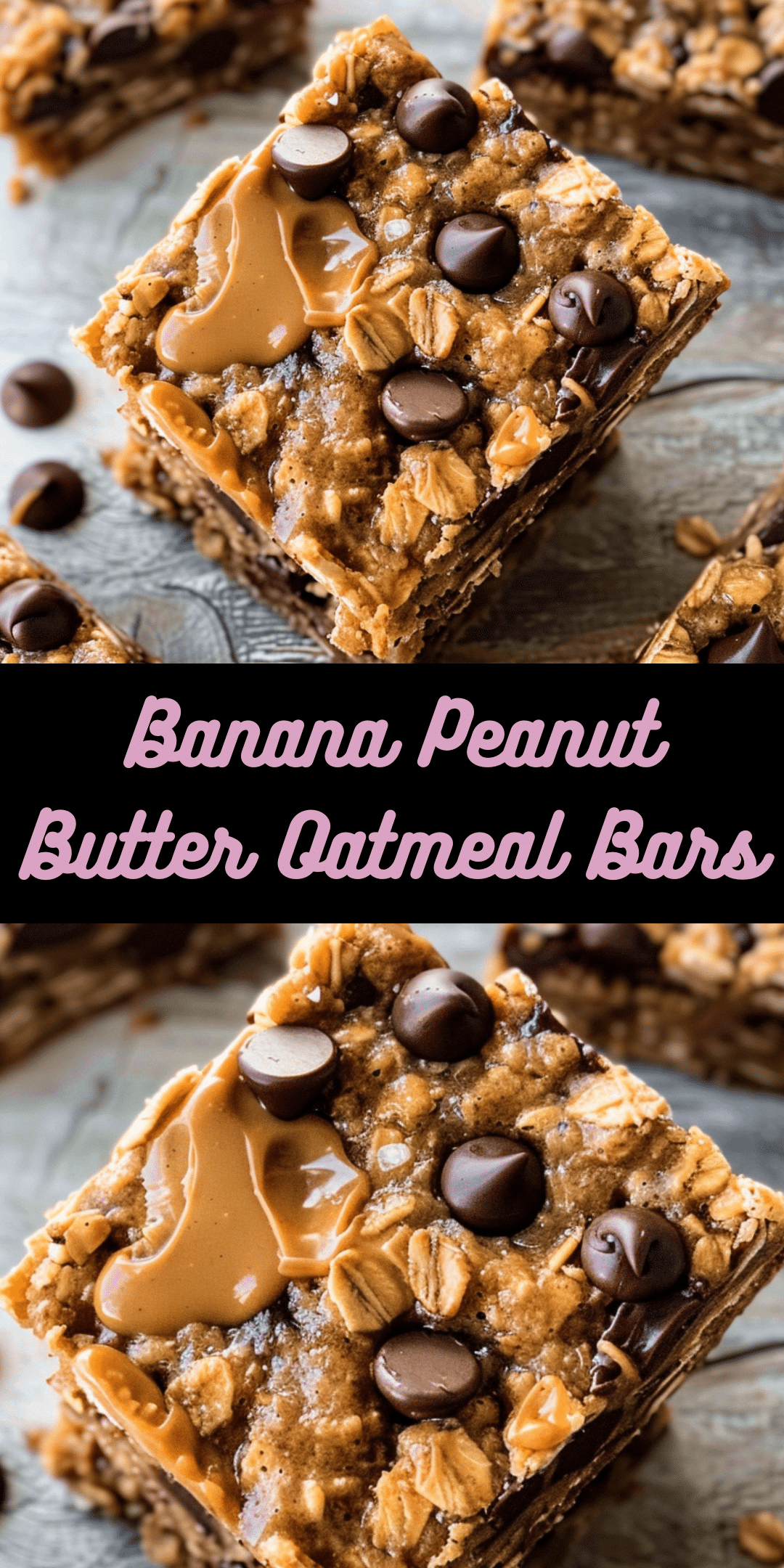 Banana Peanut Butter Oatmeal Bars - Cooking With Blog