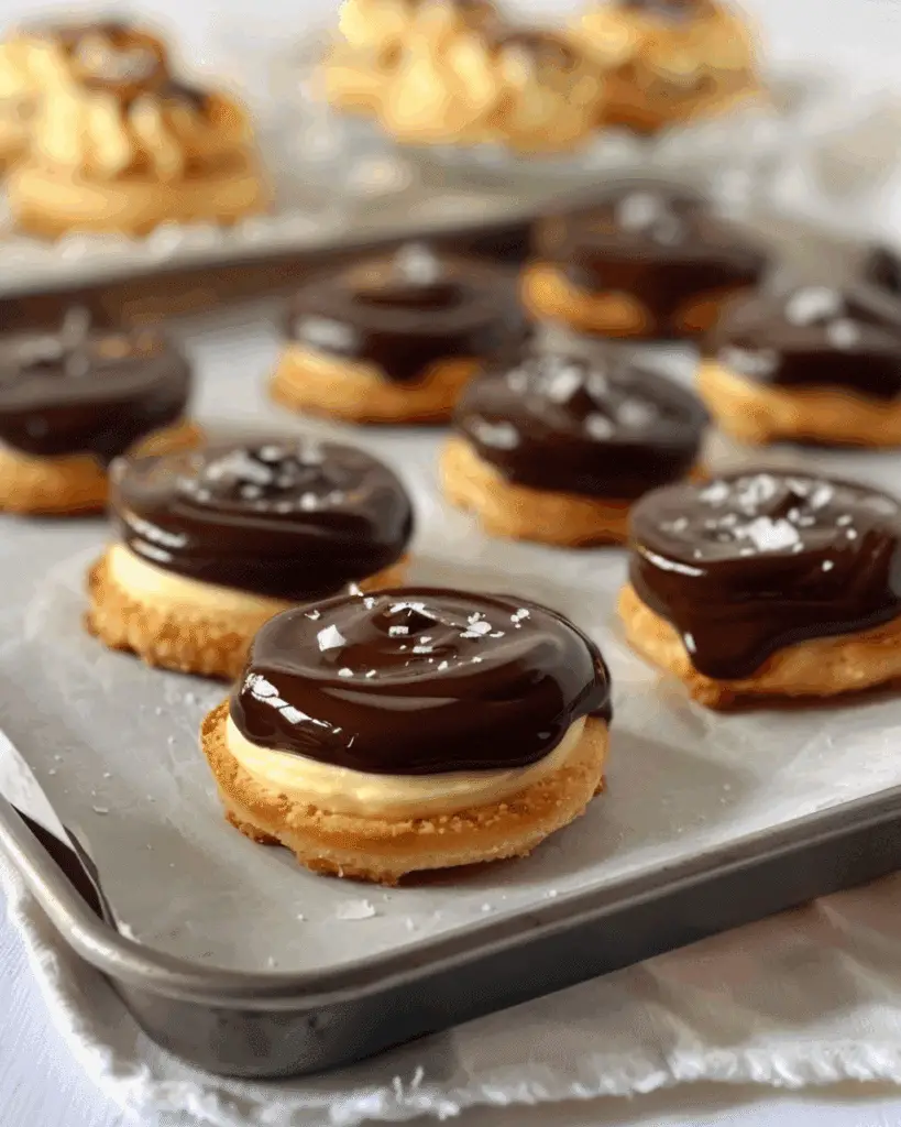 Boston Cream Pie Cookie Bites