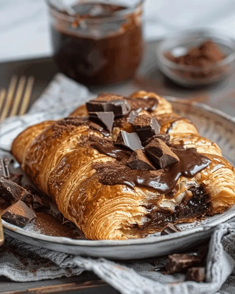Chocolate Croissant Breakfast Bake