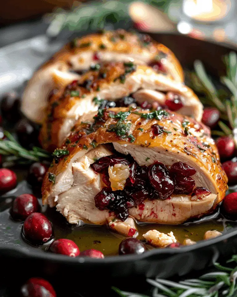 Cranberry Brie Stuffed Chicken