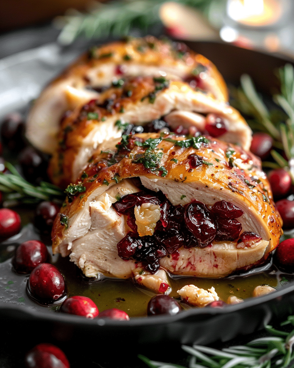 Cranberry Brie Stuffed Chicken