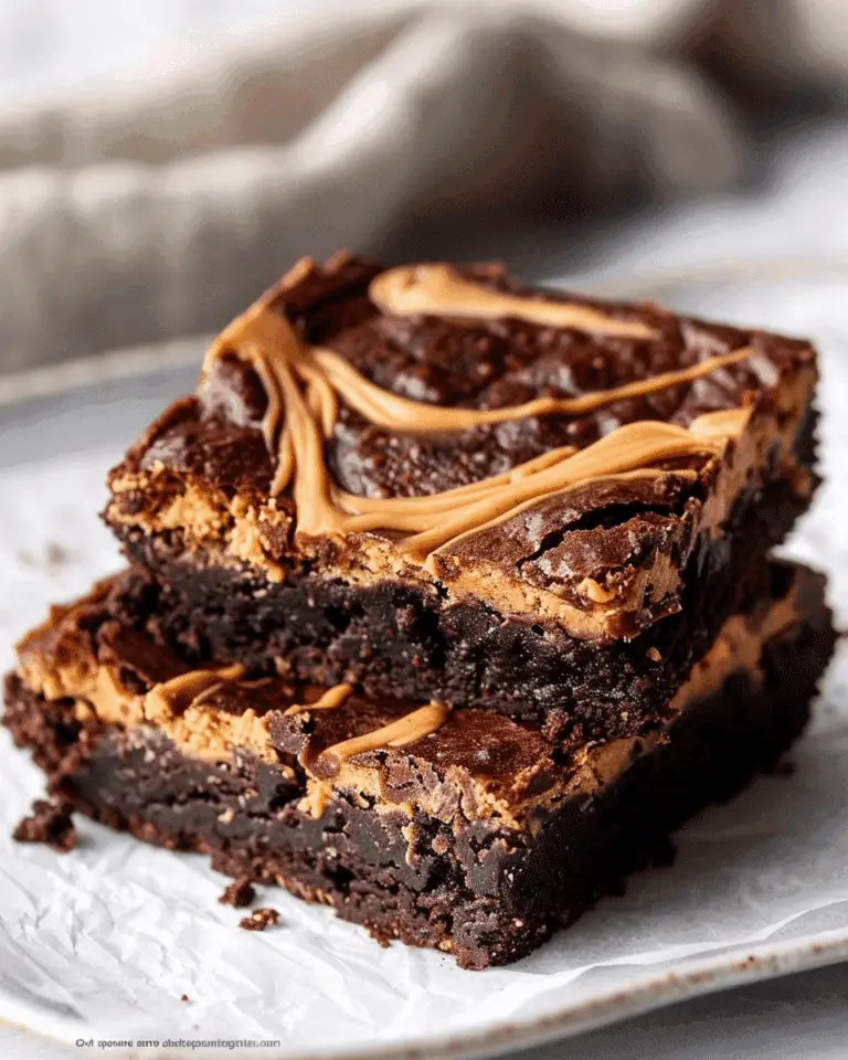 Creamy Peanut Butter Brownie Bake