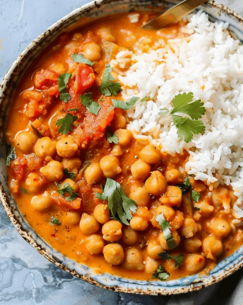 Creamy Tomato‑Coconut Chickpea Curry