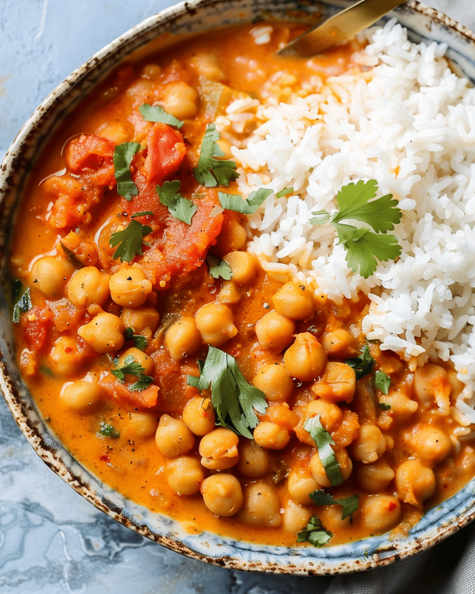 Creamy Tomato‑Coconut Chickpea Curry