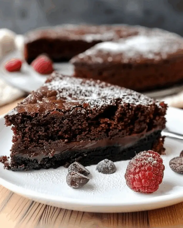 Flourless Black Cocoa and Chia Greek Yogurt Cake