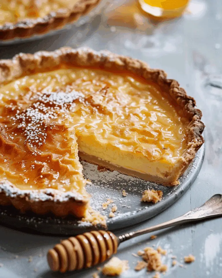 Golden Greek Honey & Ricotta Tart