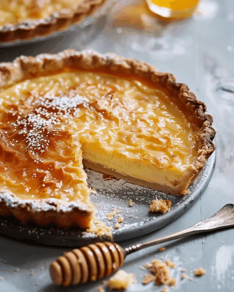 Golden Greek Honey & Ricotta Tart