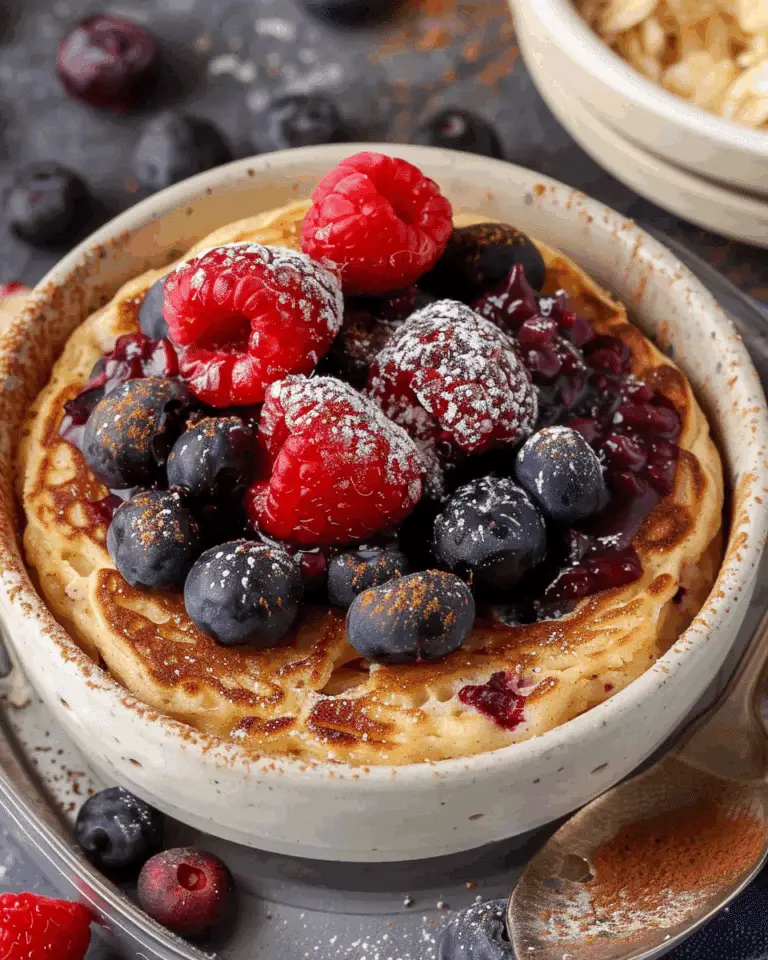 High-Protein Baked Pancake Bowls