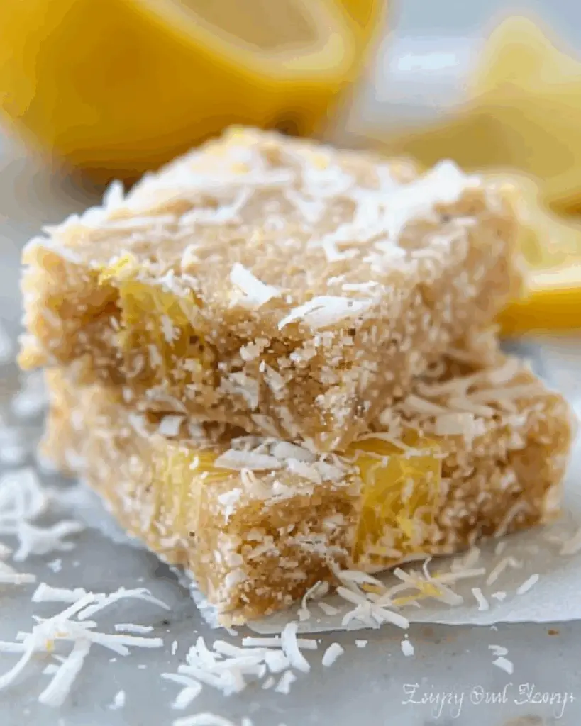 Lemon Coconut Protein Bars