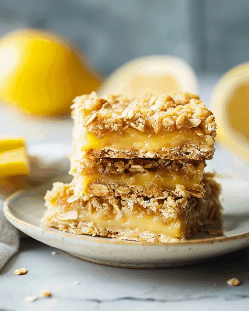 Lemon Oatmeal Crumble Bars