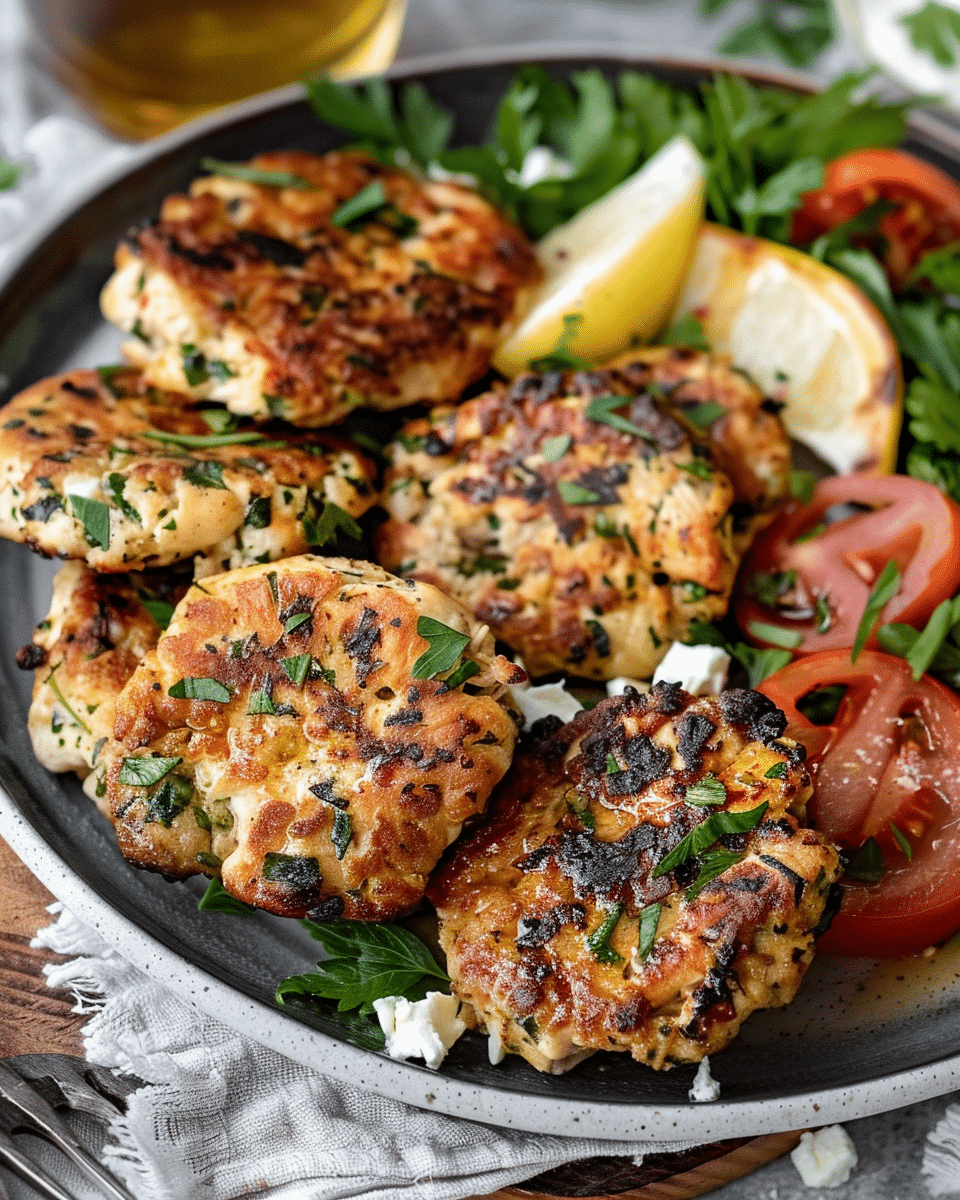 Mediterranean Chicken & Feta Patties