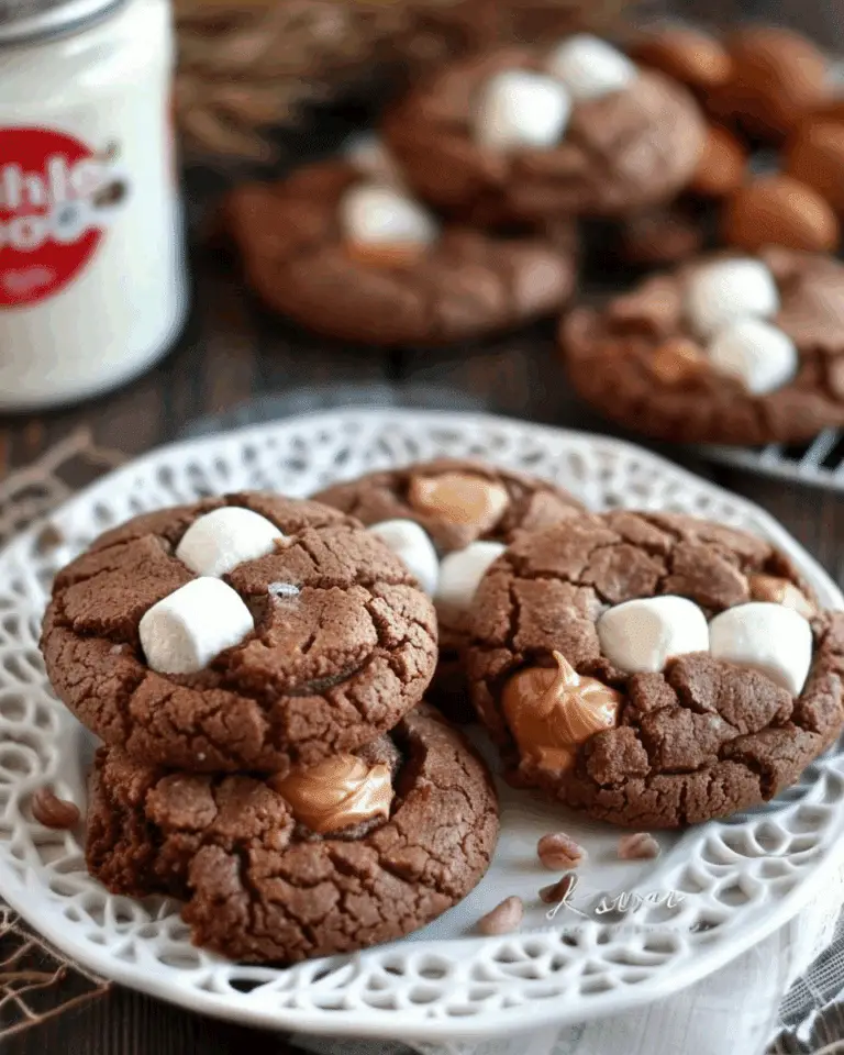 Nutella Marshmallow Cookies