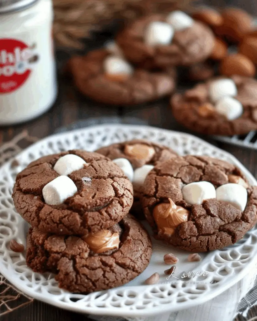 Nutella Marshmallow Cookies