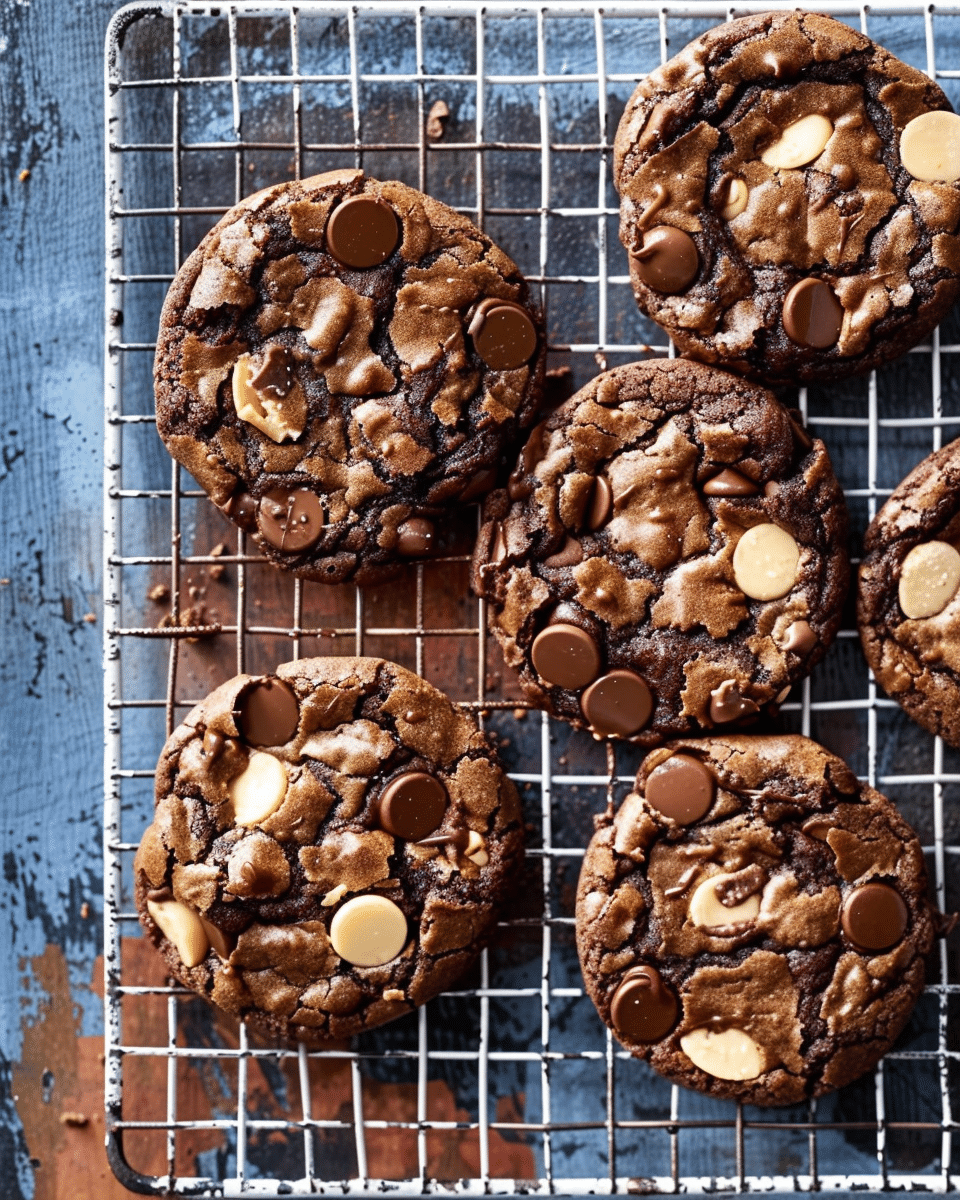 Peanut Butter Chocolate Chip Brownie Cookies