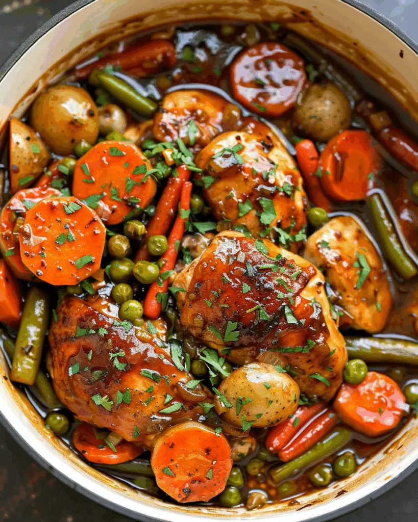 Slow Cooker Honey Garlic Chicken and Veggies