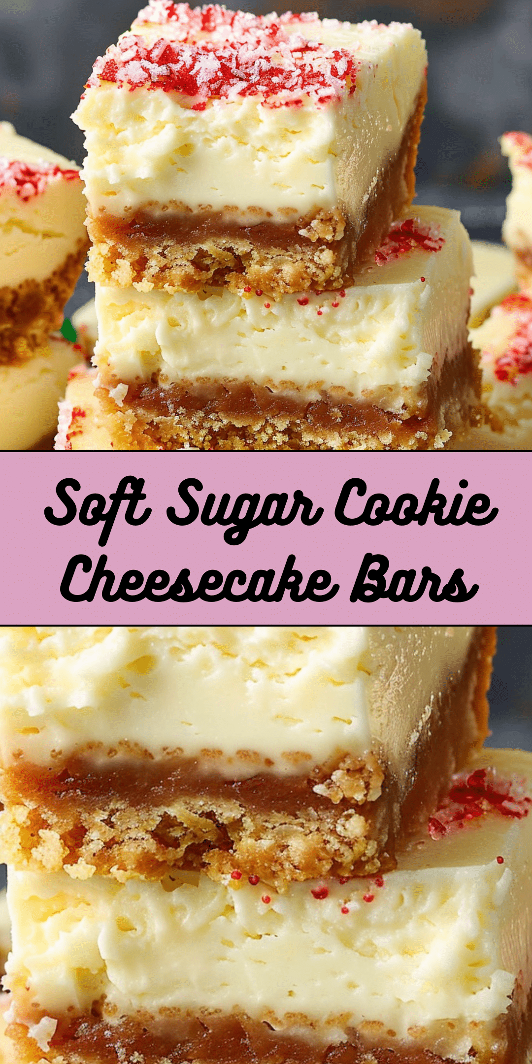 Soft Sugar Cookie Cheesecake Bars - Cooking With Blog