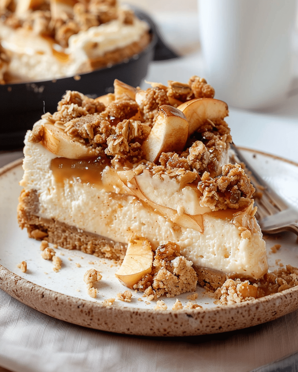 Spiced Apple Crumble Cheesecake