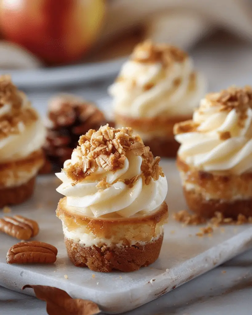 Apple Crisp Mini Cheesecakes
