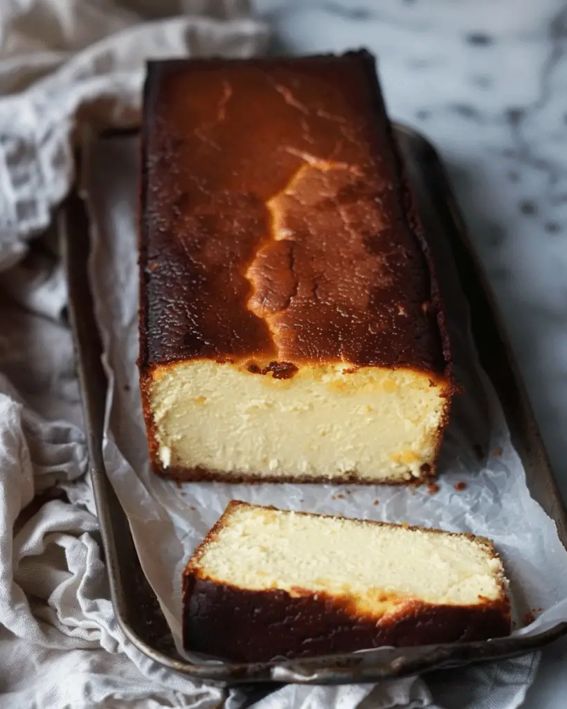 Burnt Basque Cheesecake in a Loaf Pan
