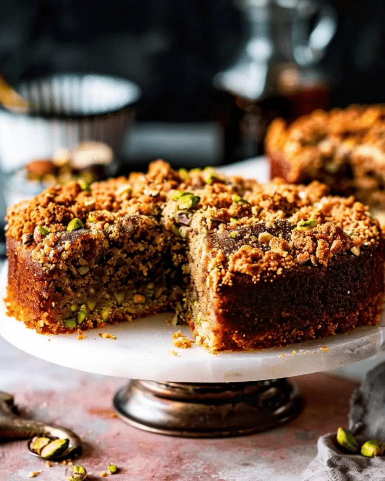 Cardamom Coffee Cake with Pistachio Crumble