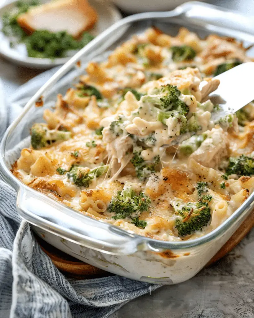 Chicken and Broccoli Alfredo Bake