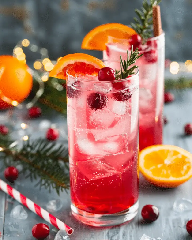 Christmas Cranberry Orange Fizz