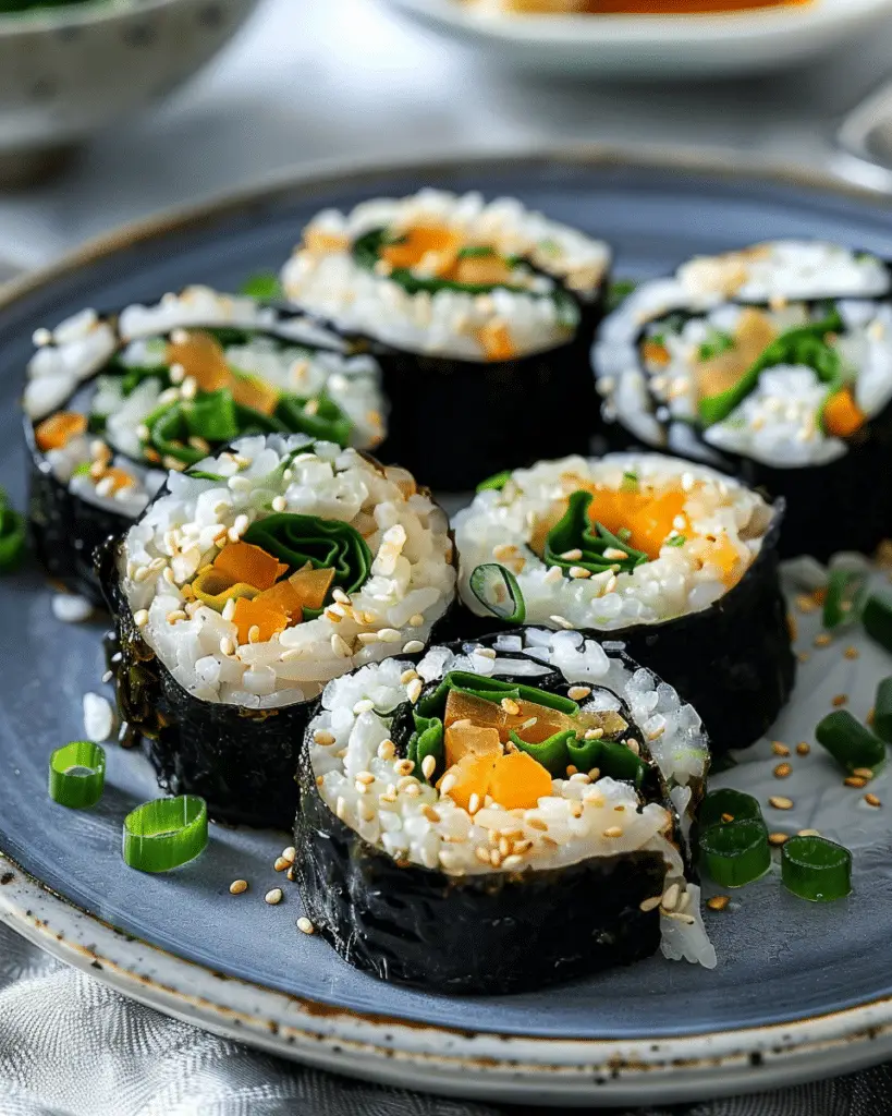 Classic Korean Gimbap (Seaweed Rice Rolls)