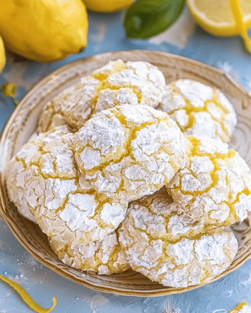 Cream Cheese Lemon Crinkle Cookies