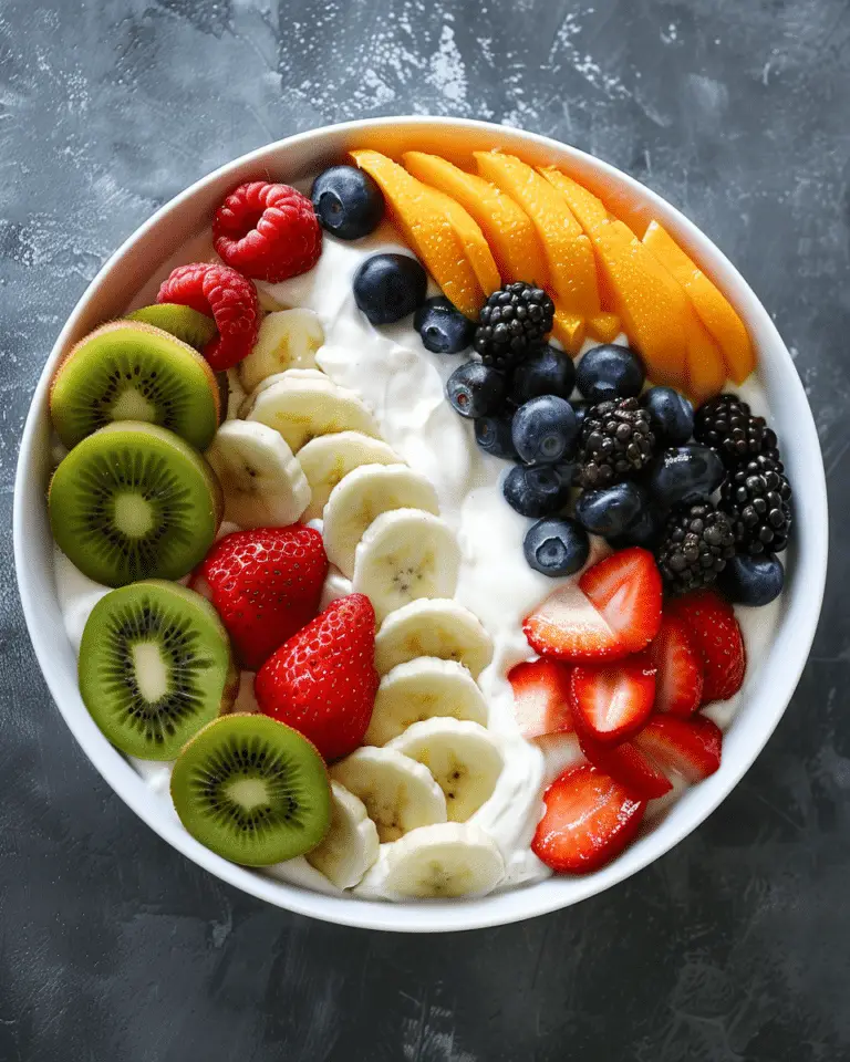 Creamy Mixed Fruit Bowl