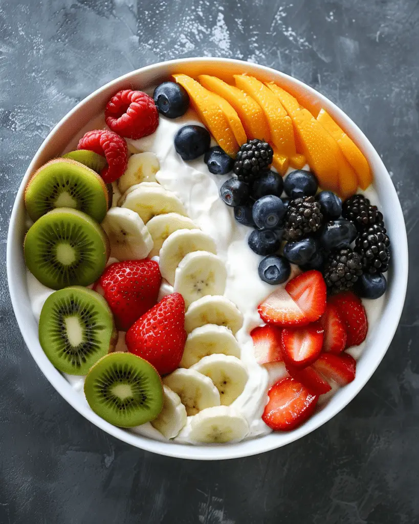 Creamy Mixed Fruit Bowl