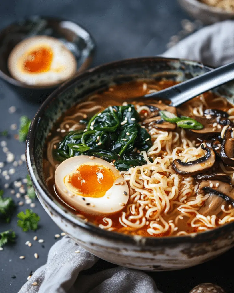 Creamy Mushroom Vegan Ramen