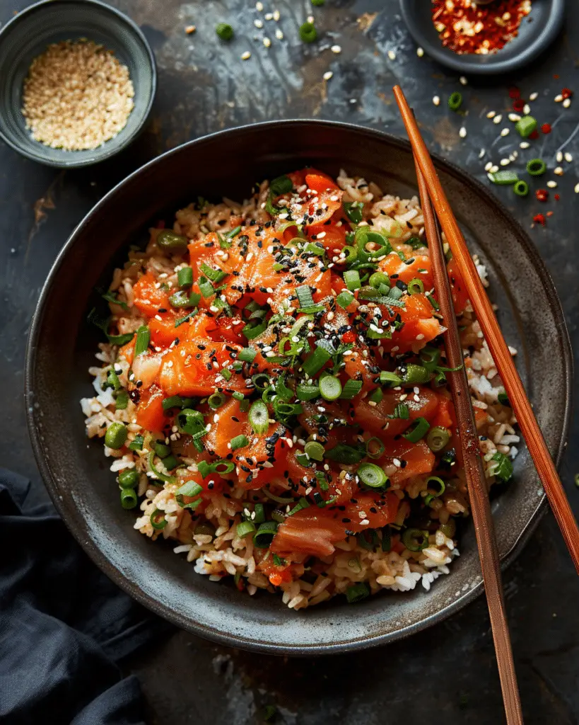 Crispy Rice with Spicy Salmon