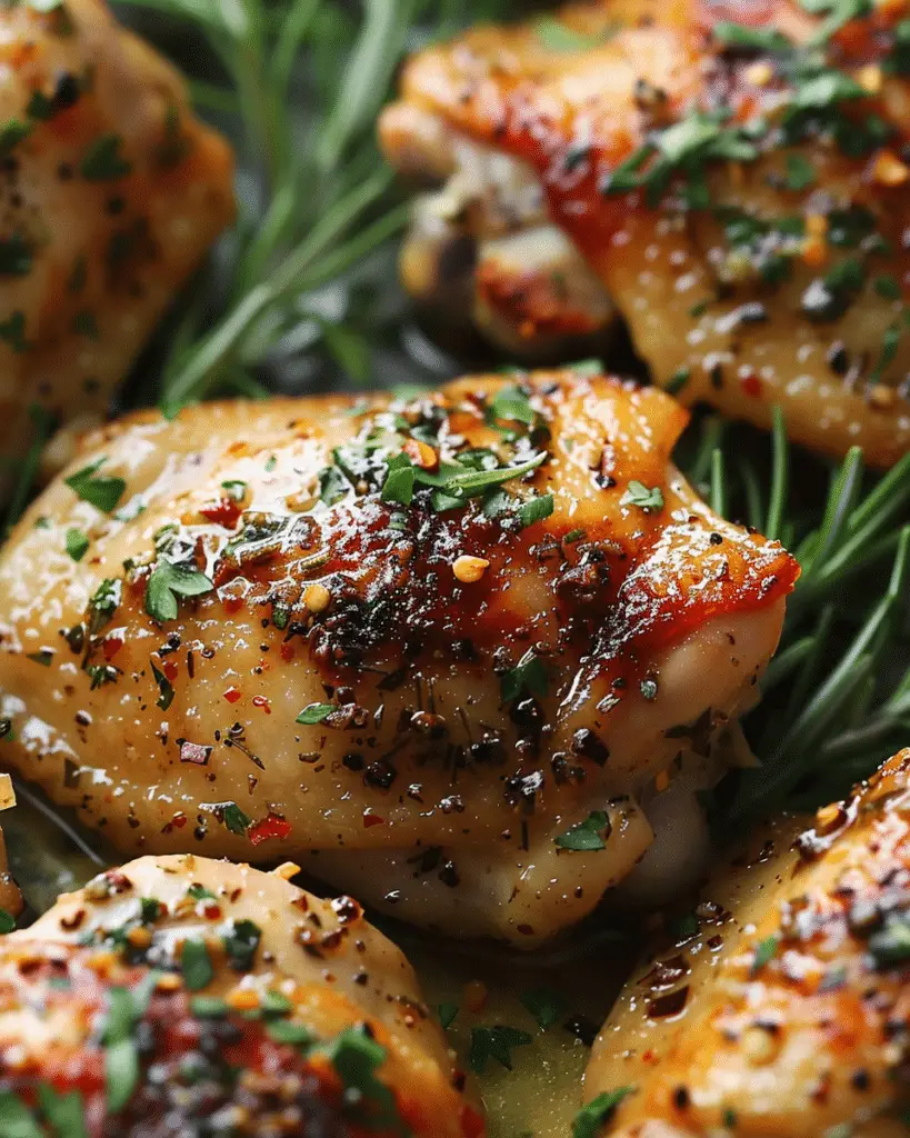 Garlic Butter Baked Chicken Thighs