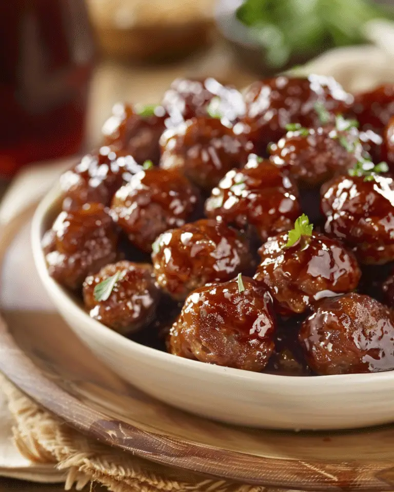Grape Jelly Crockpot Meatballs