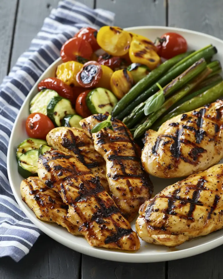 Grilled Chicken with Steamed Veggie Medley