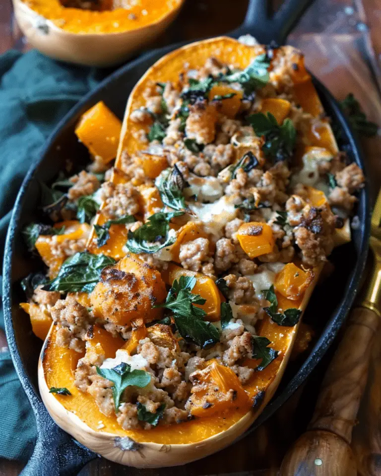 Healthy Roasted Butternut Squash with Ground Turkey