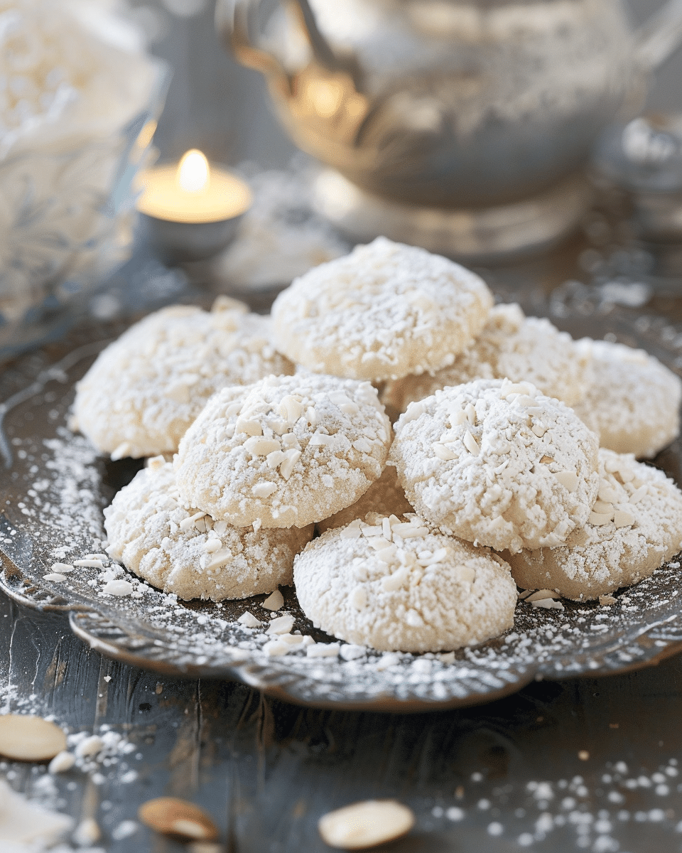 Kourabiedes – Greek Christmas Almond Cookies