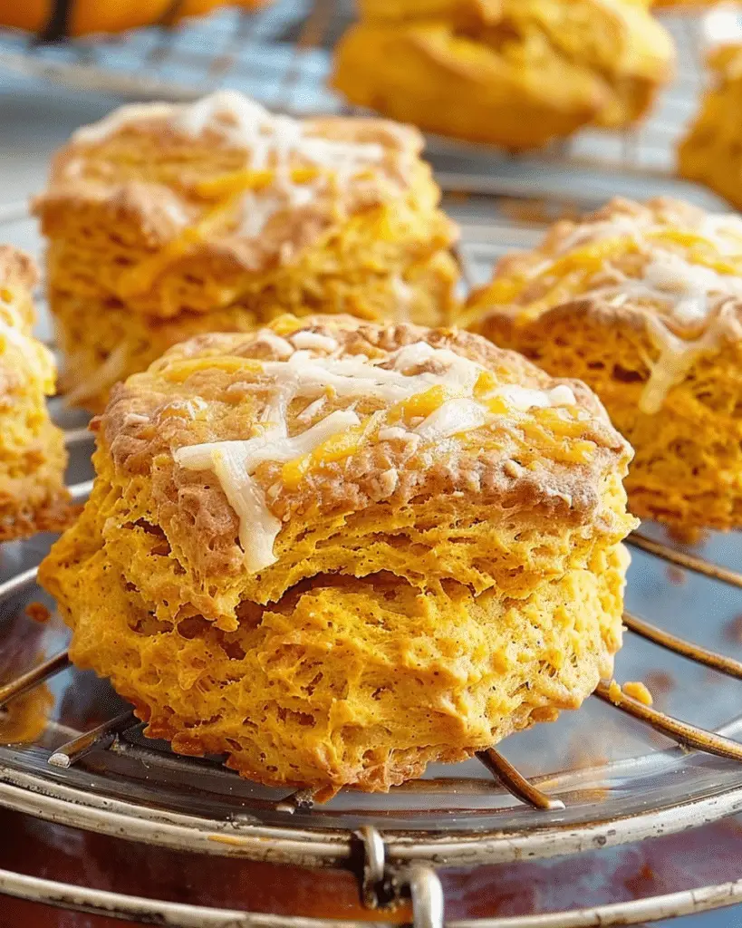 Pumpkin‑Cheddar Biscuits