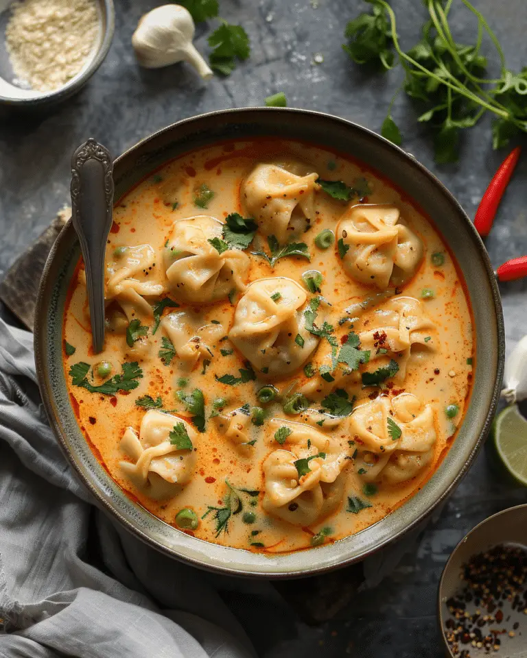 Quick Coconut Curry Soup with Dumplings