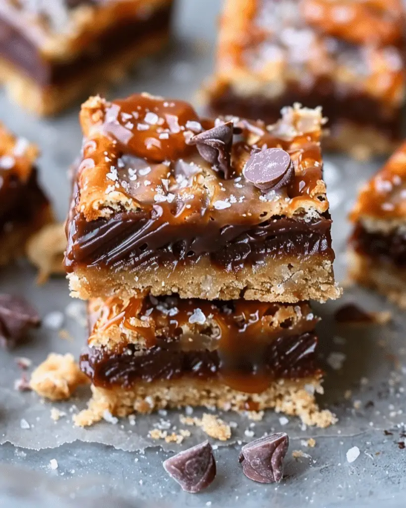 Salted Caramel Pretzel Magic Bars