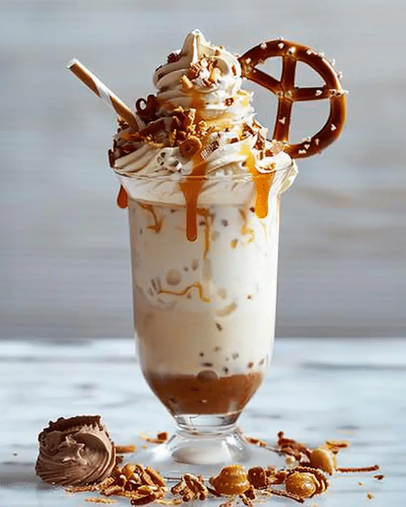Salted Caramel Pretzel Milkshake