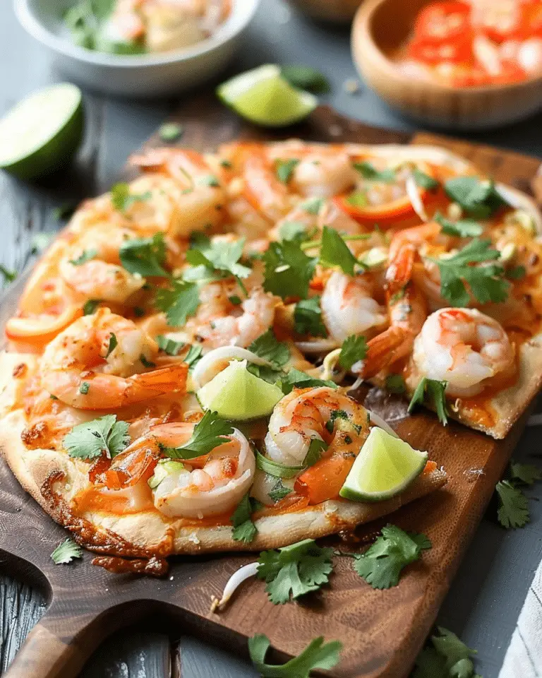 Shrimp Banh Mi Flatbread Pizza