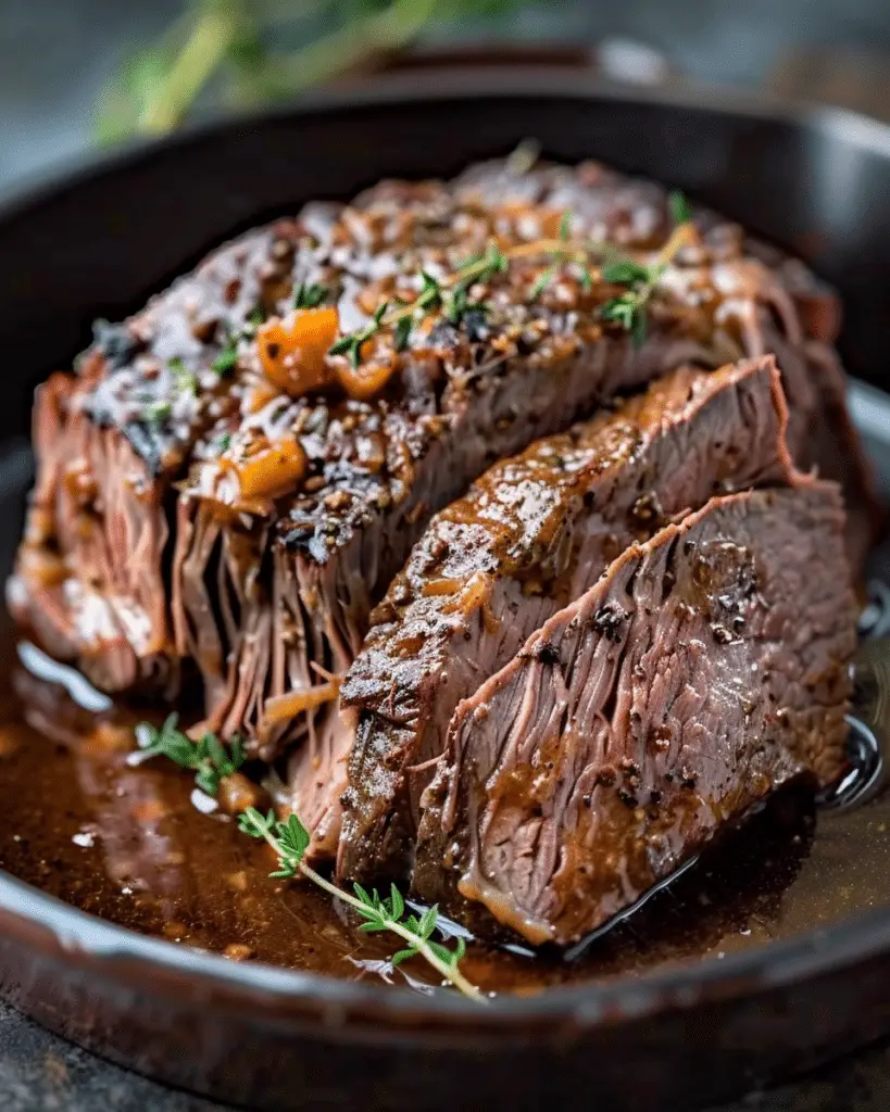Slow Cooker 3-Ingredient Maple Mustard Beef Roast