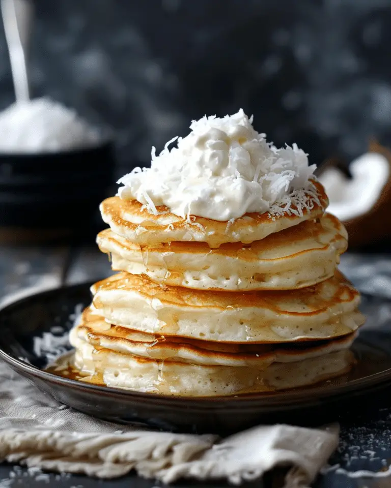 Sweet Coconut Cream Pancakes