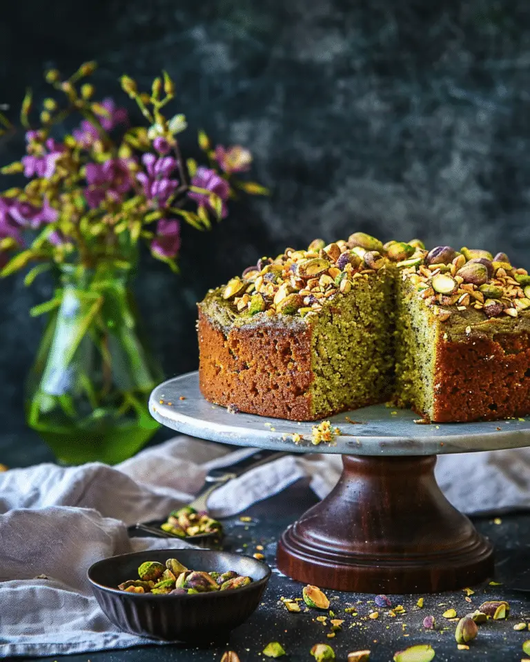 Vegan Pistachio Coffee Cake